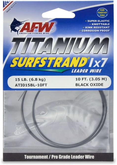 American Fishing Titanium Surfstrand Bare 1 X 7 Leader