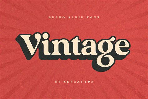 Vintage Retro Serif Font Sensatype Studio