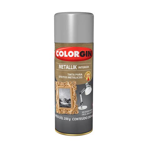 Chatuba Tinta Spray Colorgin Metallik Interior Prata 350ml Sherwin Williams Chatuba