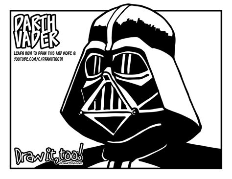 I make youtube drawing tutorials. Darth Vader (Star Wars) | Draw it, Too!