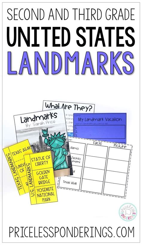 Us Landmarks Worksheets And Activities 2nd And 3rd Grade Geography