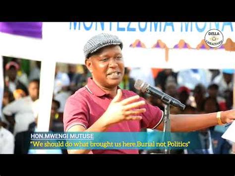 HON MWENGI MUTUSE SPEECH BEFORE CHAOS BEGAN YouTube