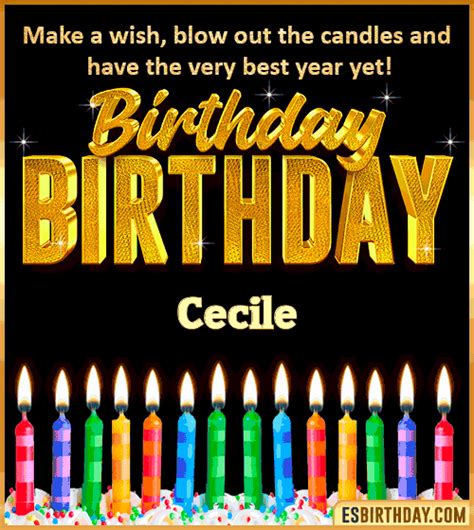 Happy Birthday Cecile  🎂 Images Animated Wishes【28 S】