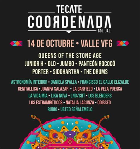 Tecate Coordenada Boletos cartel fecha y todo sobre el festival de música en Guadalajara