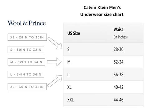 Calvin Klein Medium Size Guide Vlrengbr