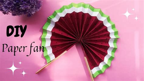 Cute Paper Pop Up Fansdiy Watermelon Hand Fansmaking Paper Fans Youtube