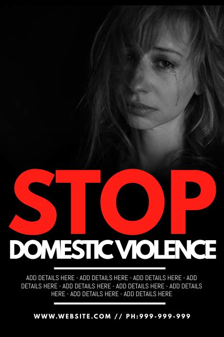 Stop Domestic Violence Poster Template Postermywall