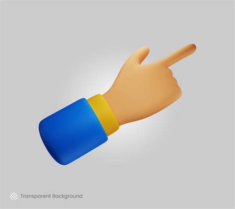3d mano apuntando con el dedo índice hacia arriba o mostrando dos dedos