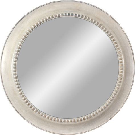30 In L X 30 In W Round White Polished Wall Mirror In The Mirrors