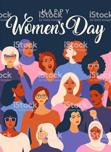 Female Diverse Faces Of Different Ethnicity Poster Women Empowerment International Womens