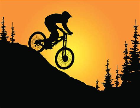 Mountain Biking Clip Art Vector Images And Illustrations Istock
