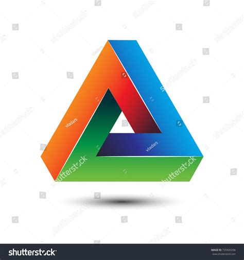 Colorful Delta Letter 3d Impossible Sign Stock Vector Royalty Free