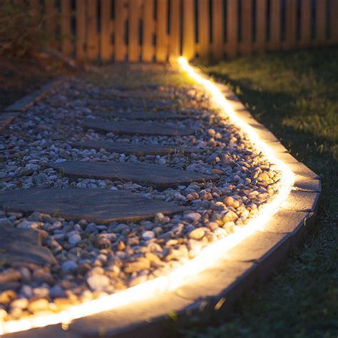 Sharper Image Solar Powered Led Outdoor Rope Light Shelly Lighting