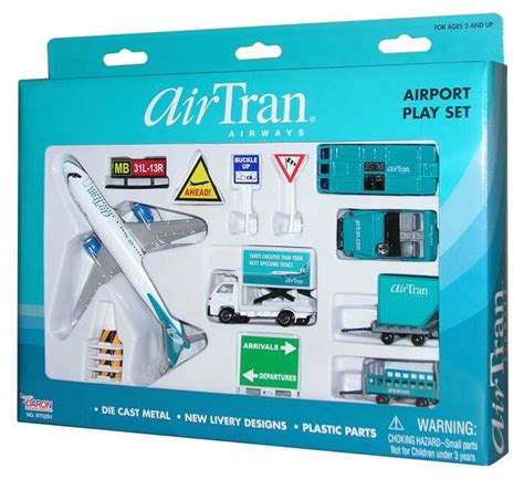 Airtran Airport Playset Diecast Cars Airplane Toys Playset