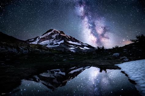 Cascade Mountain Night Sky Photograph By Russell Wells Pixels