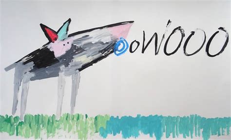 Howling Dog Owooo Painting By Andy Shaw Saatchi Art