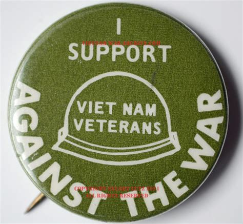A Vietnam Veterans Against The War Pin Vietnam War Archive