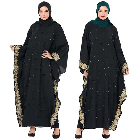 Mulheres Dubai Farasha Kaftan Caftan Muçulmano Abaya Vestido Maxi Manga Longa Islâmico Contas