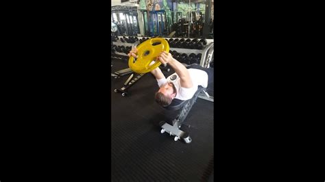 Lying Plate Tricep Extension Youtube