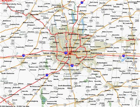 Columbus Map Travelsfinderscom