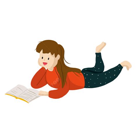 Gambar Gadis Kecil Itu Sedang Membaca Buku Yang Tengkurap Bacaan Book