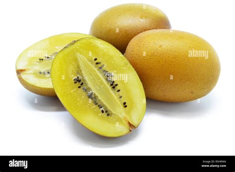 Yellow Gold Kiwi Fruit Stock Photo Alamy