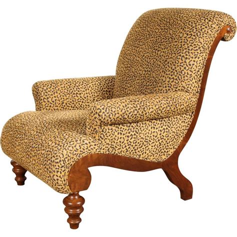 Product title leopard print beach chair cover soft pool lounge bea. Animal Print Upholstered Armchair For Sale at 1stdibs