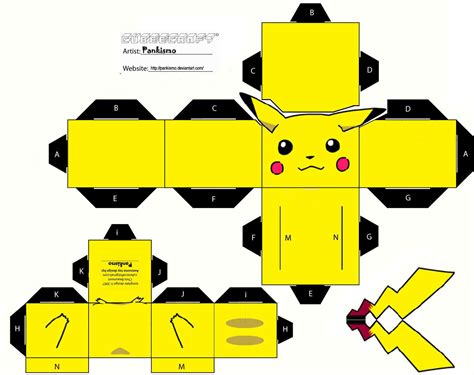 Pikachu Cubeecraft Pokemon Birthday Party Pokemon Party Papercraft