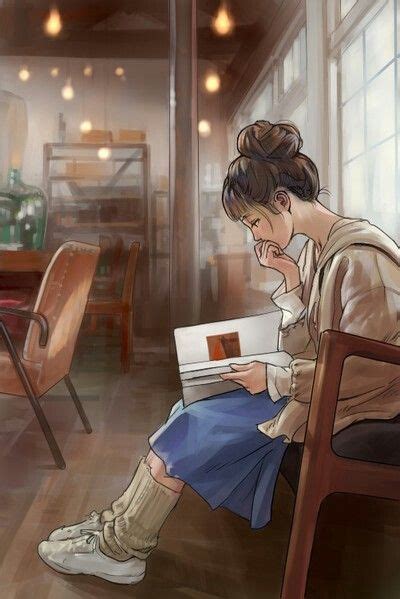 Pin By F A On Painting Sitting Anime Art Girl Art Girl