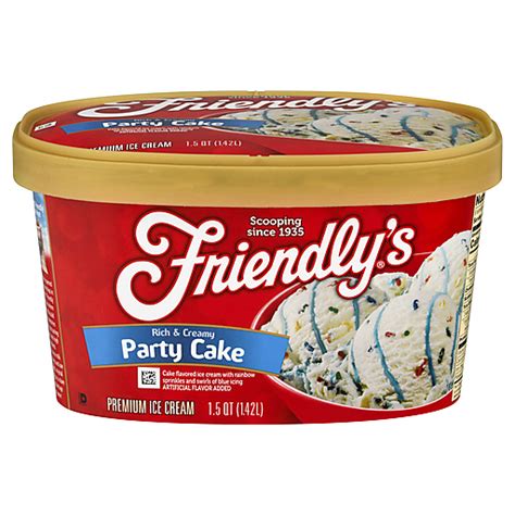 Friendlys Ice Cream Premium Party Cake Ice Cream Donelans