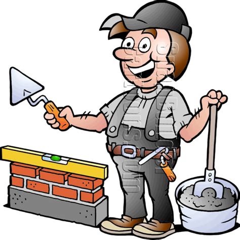 Bricklayer with Mason Tools