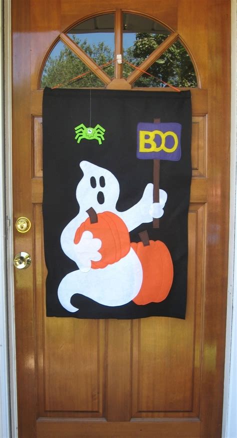 Halloween Door Banner Ghost And Pumpkins Halloween Crafts Holidays