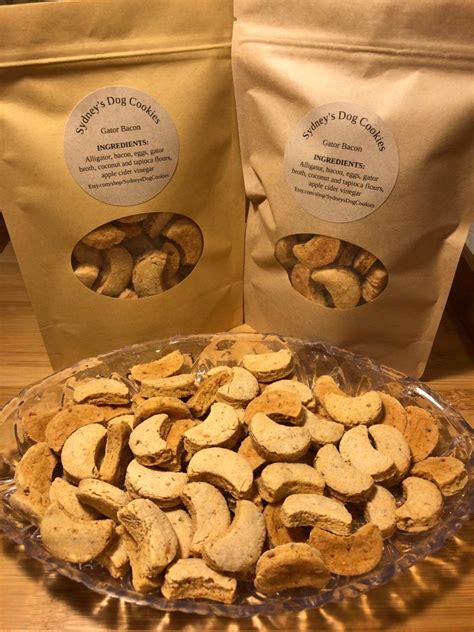 Keep their diet in check while training and beyond. Alligator grain free dog treats with bacon | Homemade dog cookies, Dog treats grain free, Dog ...