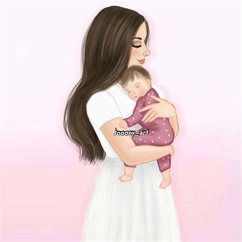 Mama Y Bebe Dibujo Dibujo De Una Madre Con Su Bebé Pintado Por En