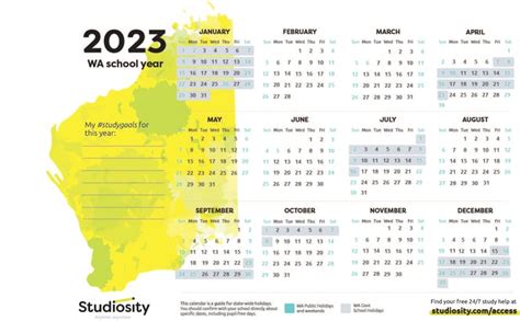 School Terms And Public Holiday Dates For Wa In 2023 Studiosity