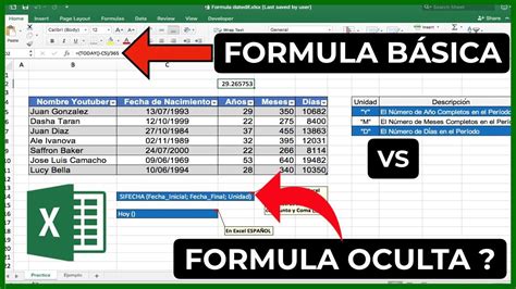 Calcular A Os O Meses Completos Entre Dos Fechas En Excel Fechas Hot