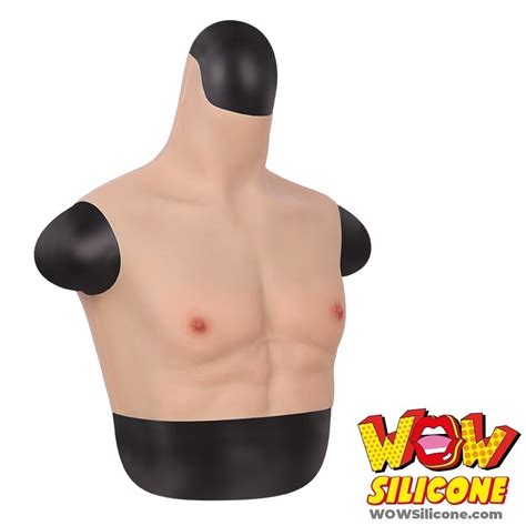 Realistic Silicone Fake Muscle Belly Body Suit With Brawny Arms