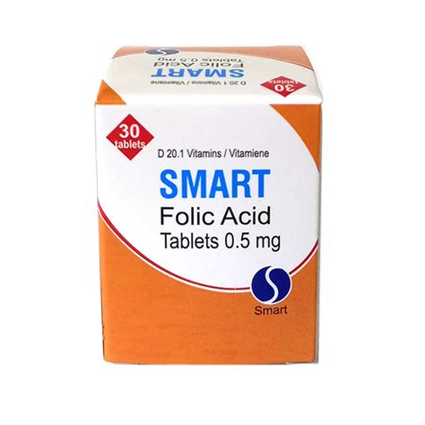Aptekor Wholesale Smart Pharma Smart Folic Acid 05mg Tablets 30s