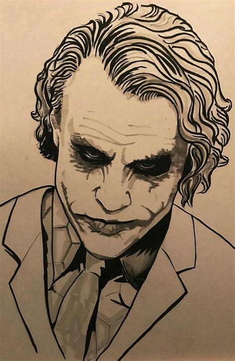 The Joker Heath Ledger In 2020 Joker Drawings Joker Art Drawing
