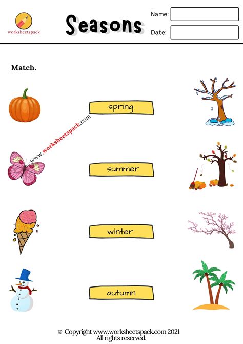 Seasons Worksheets For Kids Worksheetspack