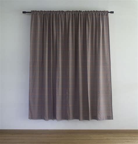 Buy Customizable Curtain Cotton Horizontal Sunset Striped Grey