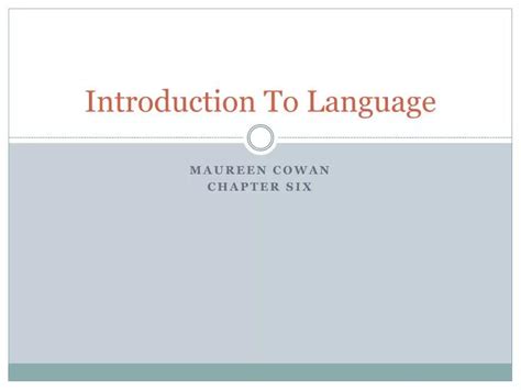 Ppt Introduction To Language Powerpoint Presentation Free Download