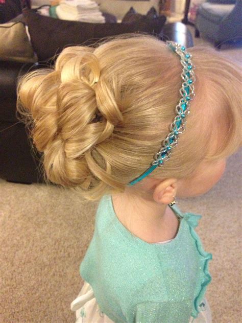 Pin By Michelle Mead On My Work Hair Styles Girls Updo Little Girl Updo