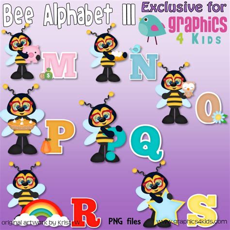 Clip Art Bee Alphabet