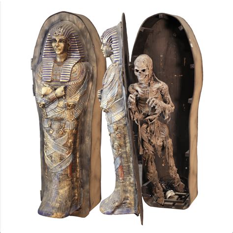 Mum104lr Mummy Prop Opens Upright Coffin ⋆ The Scarefactory