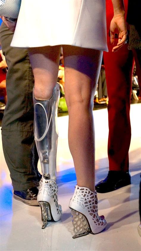 Prosthetic Leg Amputee Model Cyberpunk Fashion
