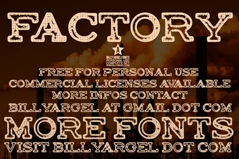 Factory Font Billy Argel Fonts Fontspace