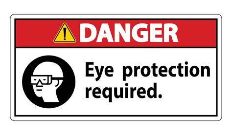 Danger Sign Eye Protection Required Symbol Isolate on White Background ...