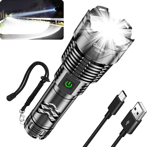 Goreit Flashlights Led High Lumens 120000 Rechargeable Xhp1602 Super