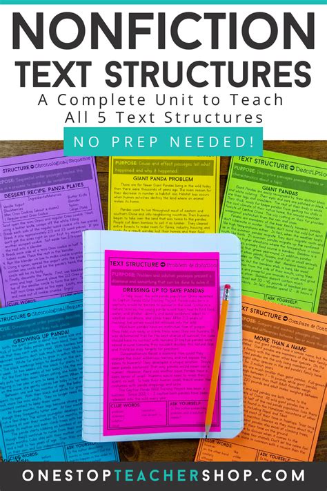 Nonfiction Text Structure Activities Nonfiction Text Structure